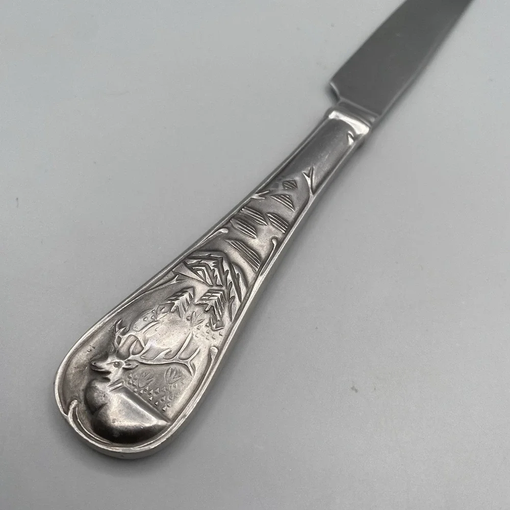 Cambridge ELK Deer Stag Dinner Knife 1pc Stainless Flatware 9.25 in